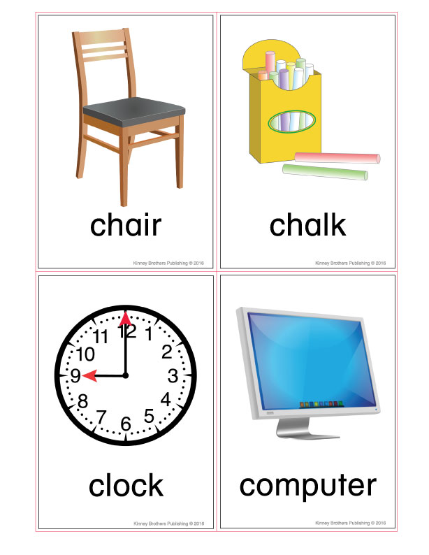 Classroom Vocabulary Flash Cards ESL ELL Made By Teachers