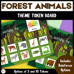 Forest Animals Theme Token Board + Reinforcer Options