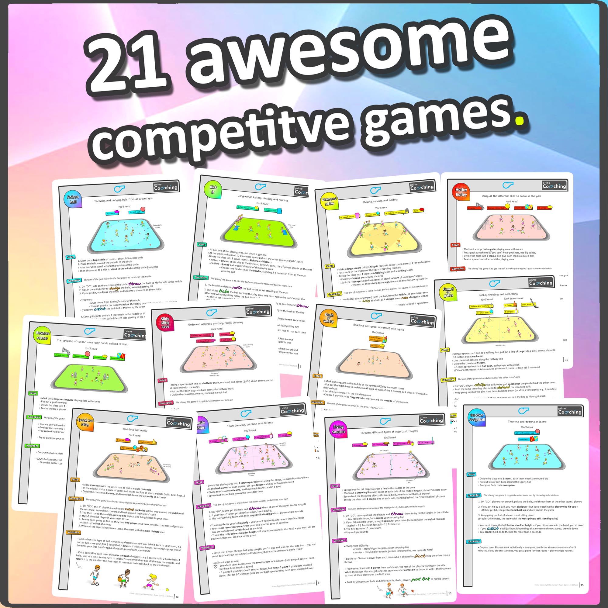 PE Team Games 21 sport activities for grades 36 Made By Teachers