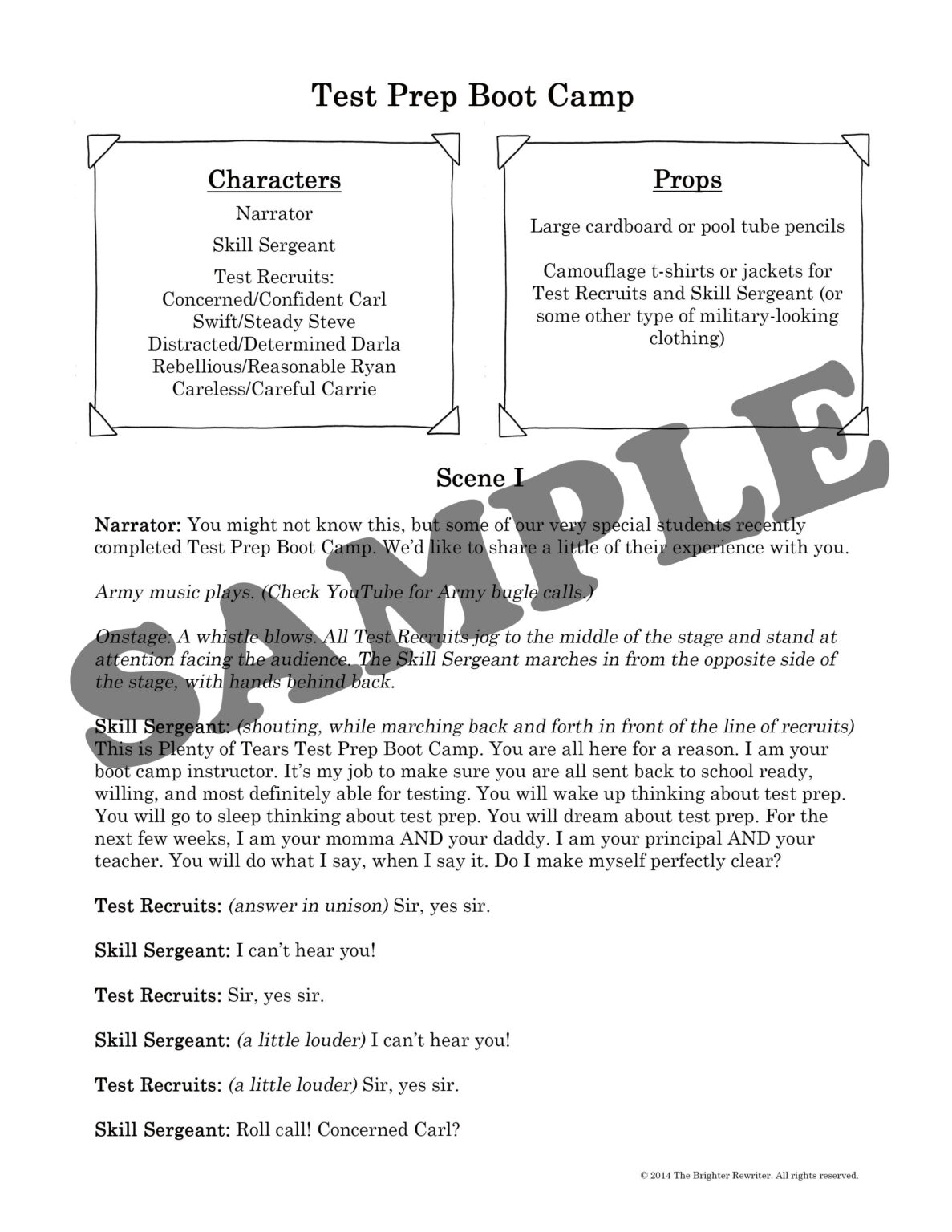 State Test Prep Boot Camp SKit Made By Teachers