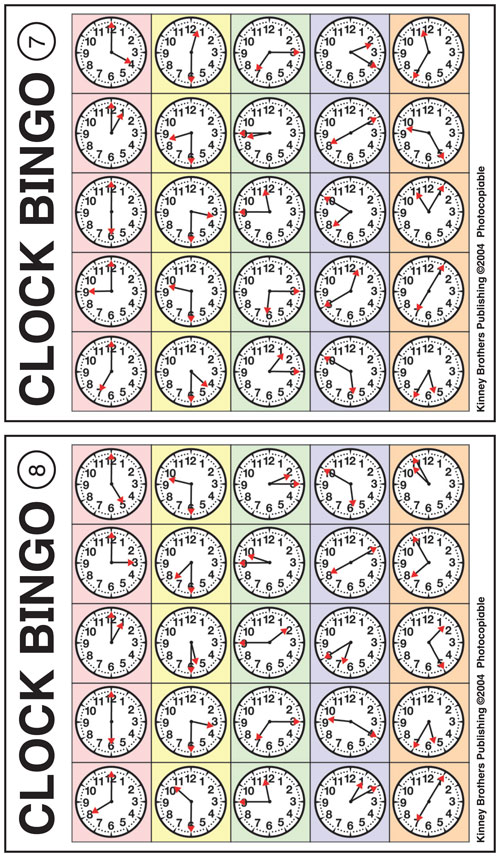 Clock Bingo ESL ELL Game Made By Teachers