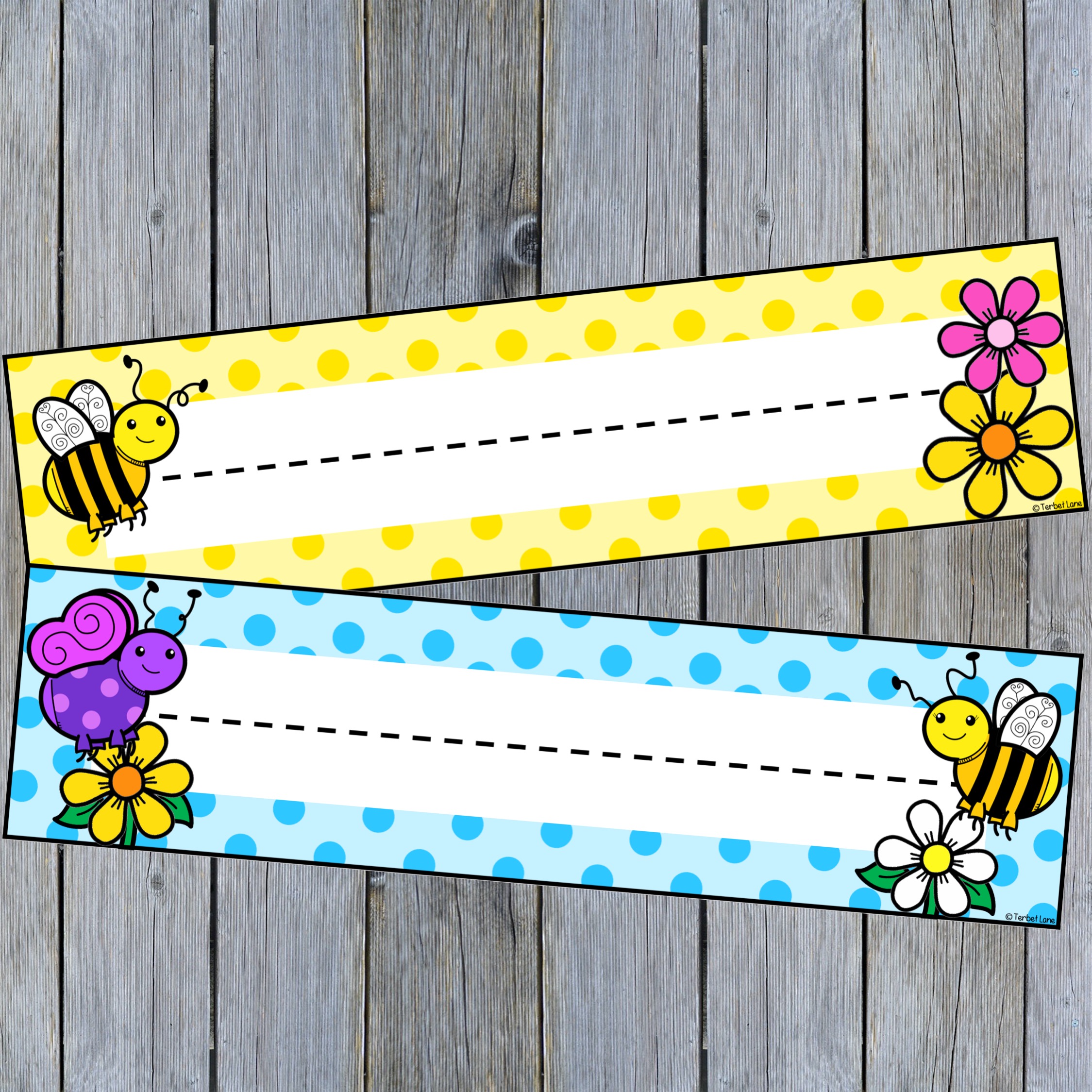 Editable Spring Desk Name Tags | Made By Teachers