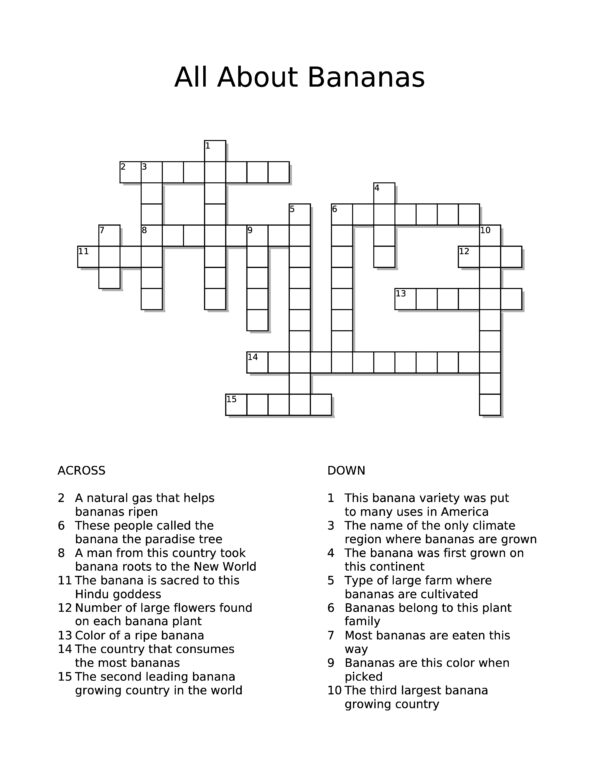 All About Bananas Reading Comprehension Passage and Assessment Made