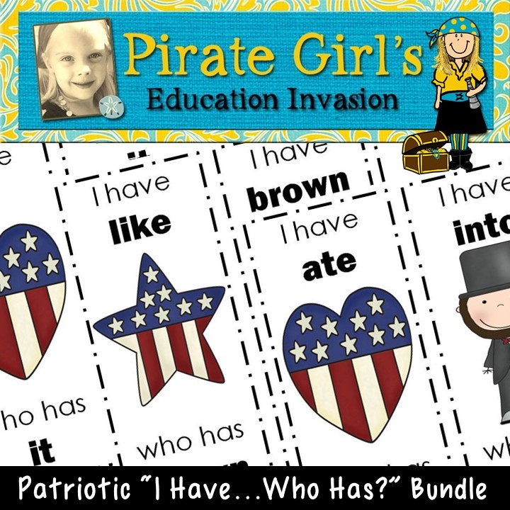 Patriotic Dolch Sight Word Game Set
