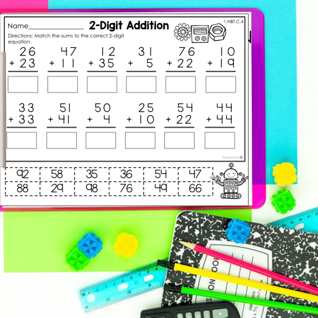First Grade Math Worksheets SET 2 - First Grade Math Assessments | Made ...