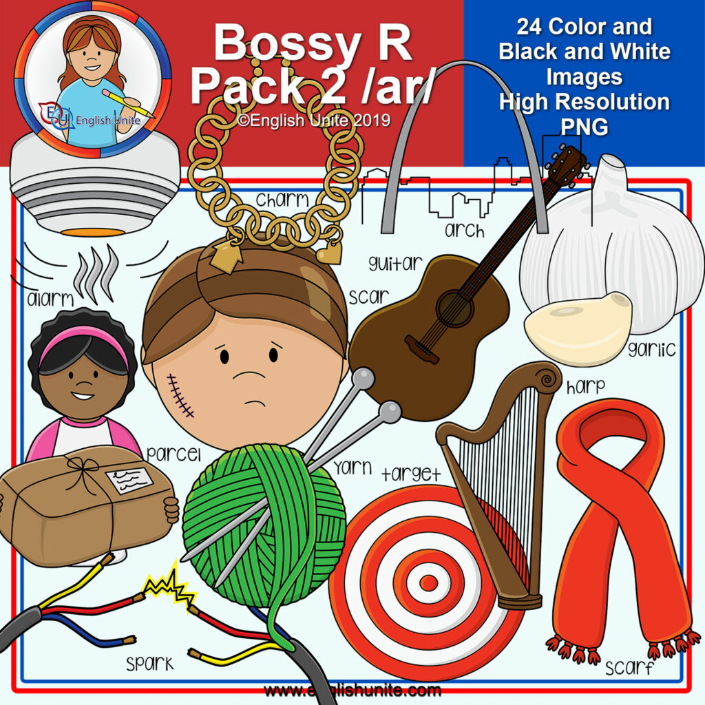 Clip Art R Controlled Vowels Bossy R Pack 2 (AR) Made By Teachers