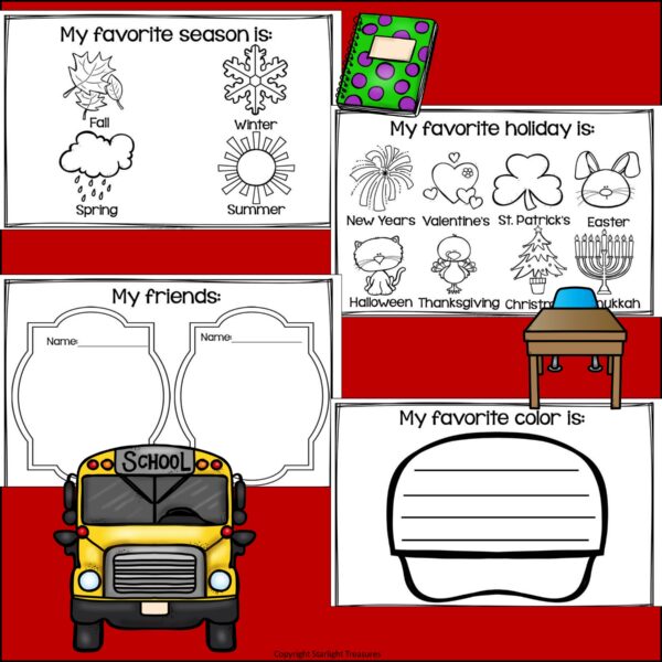 Back To School Mini Book - All About Me Mini Book - Made By Teachers