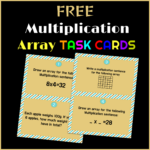 Multiplication with Arrays Task Cards (Word Problems, Factors, Products ...