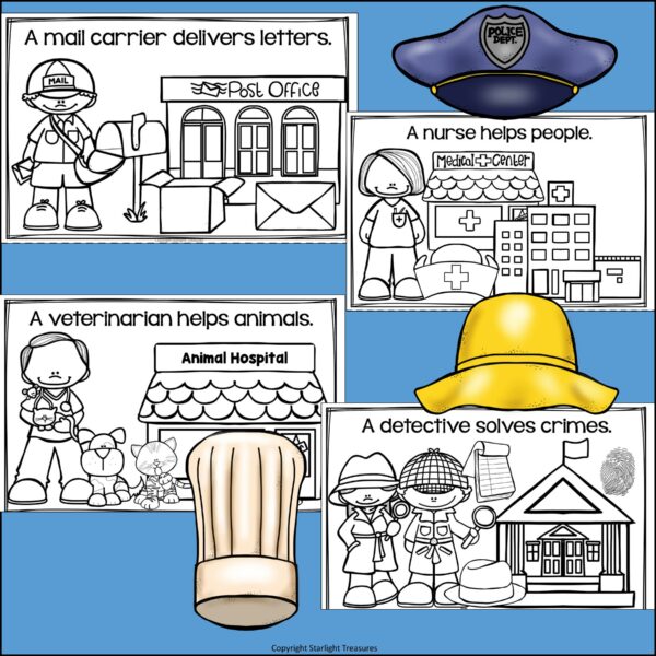 Community Helpers Mini Book for Early Readers - Made By Teachers