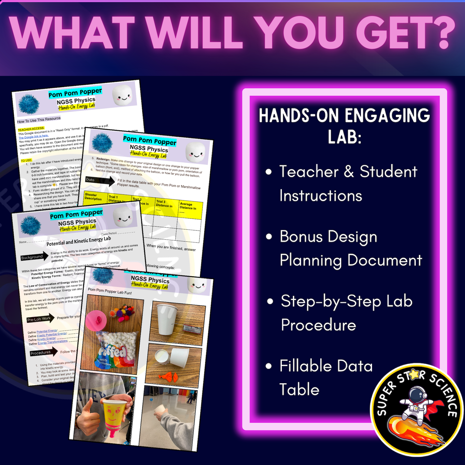 Potential & Energy Lab Hands On Physics Fun NGSS Activity