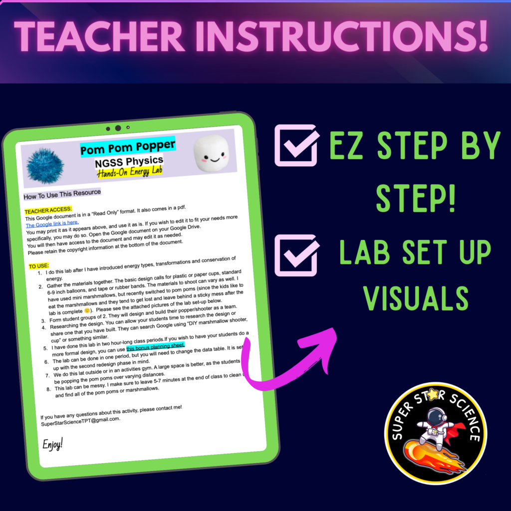Potential & Energy Lab Hands On Physics Fun NGSS Activity