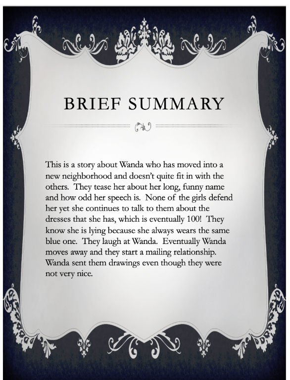 the hundred dresses short summary Free The Hundred Dresses Book Review and Content Guide