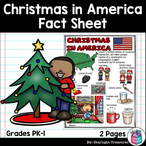 Christmas in America Fact Sheet for Early Readers | Made By Teachers