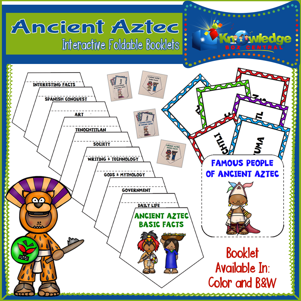 Ancient Aztec Interactive Foldable Booklets