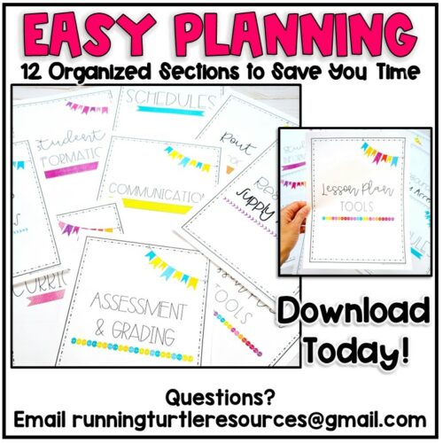 Teacher Maternity Leave Binder and Long Term Sub Templates Made By