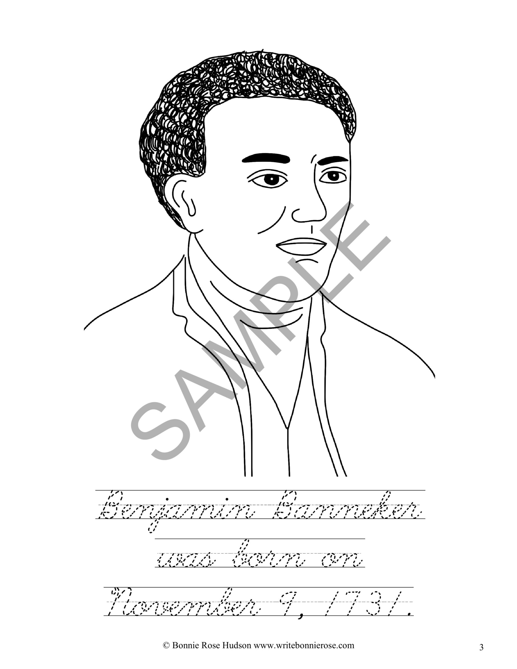 Benjamin Banneker and Sarah Goode - Benjamin Banneker And Sarah Goode Coloring Book Level C Sample 1 Scaled 