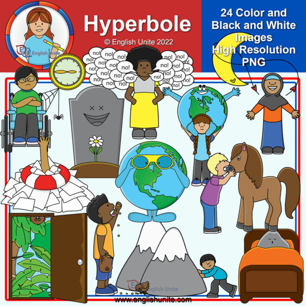 Clip Art Hyperbole (Figurative Language) Made By Teachers