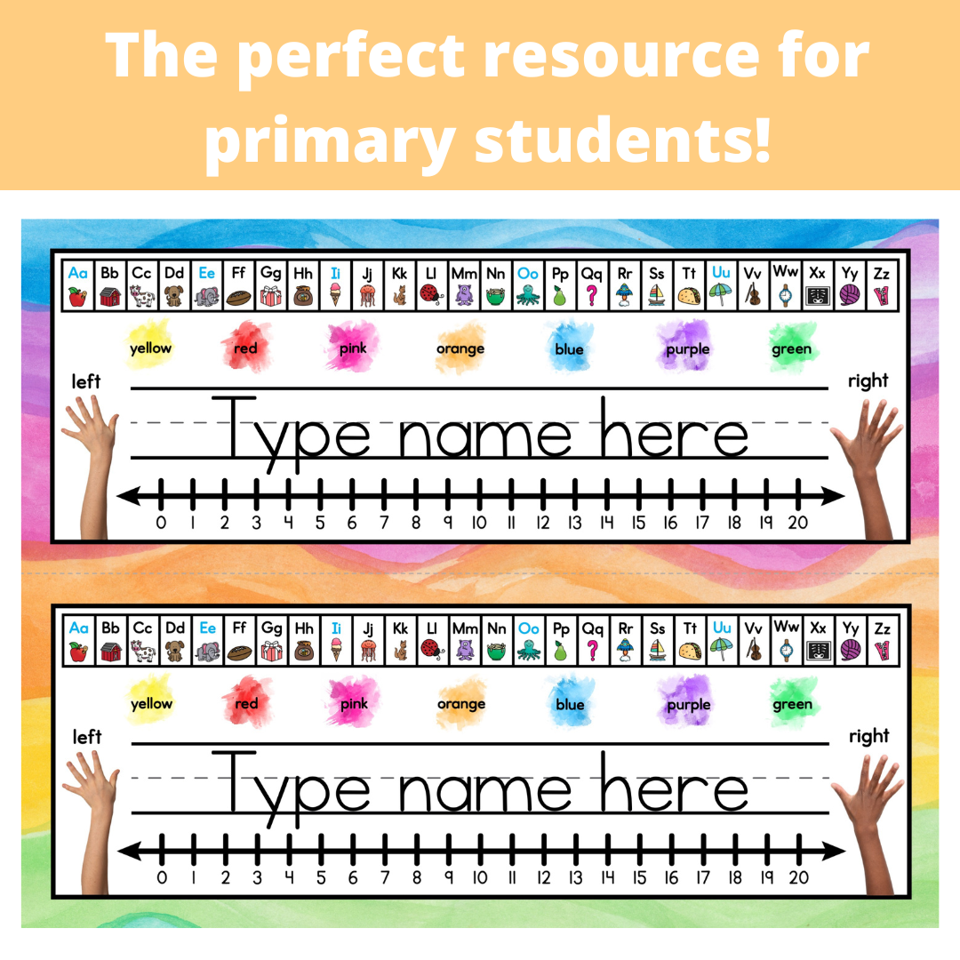 Name Tags for Student Desk Editable Name Plates for Primary Made By