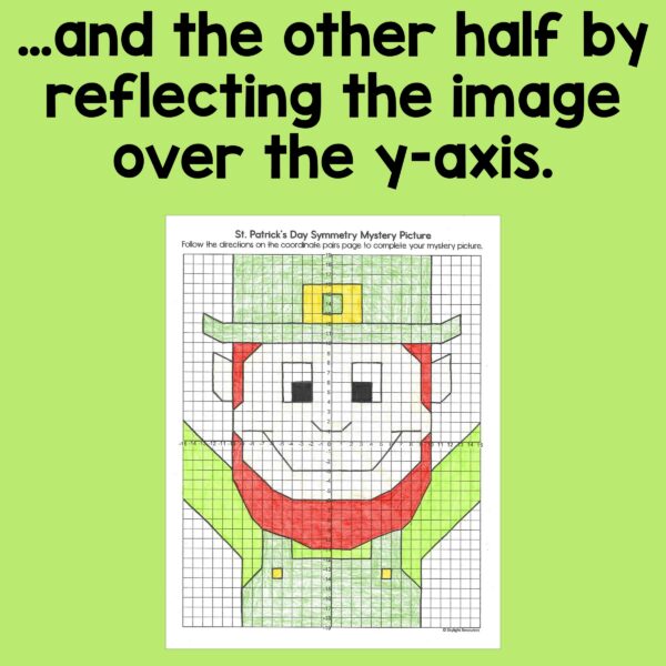 St. Patrick's Day Coordinate Plane Graphing Picture Four Quadrant ...