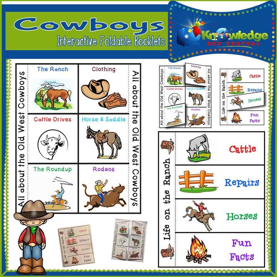 Cowboys Interactive Foldable Booklets