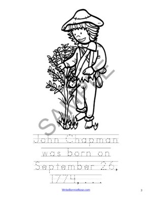 Johnny Appleseed Coloring Book-Level B | Made By Teachers