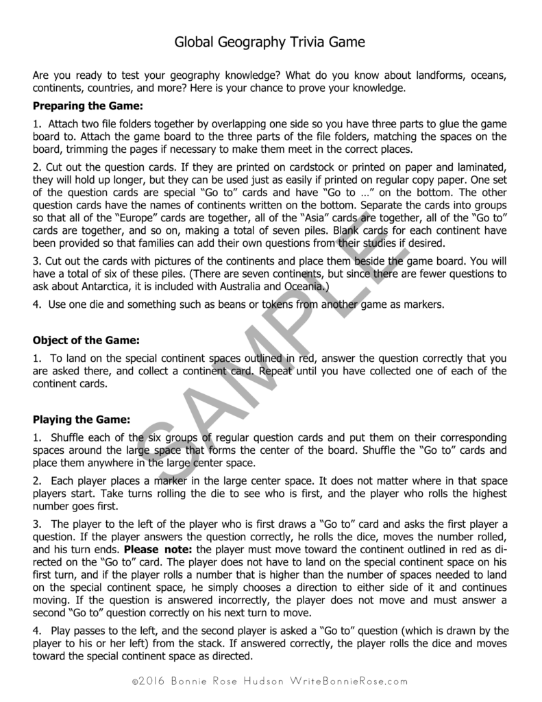 Global Geography Trivia Game Made By Teachers