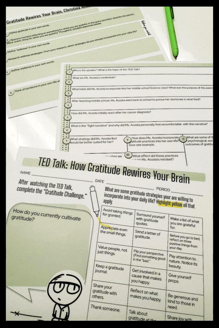 TED Talk Lesson How Gratitude Rewires Your Brain Made By Teachers