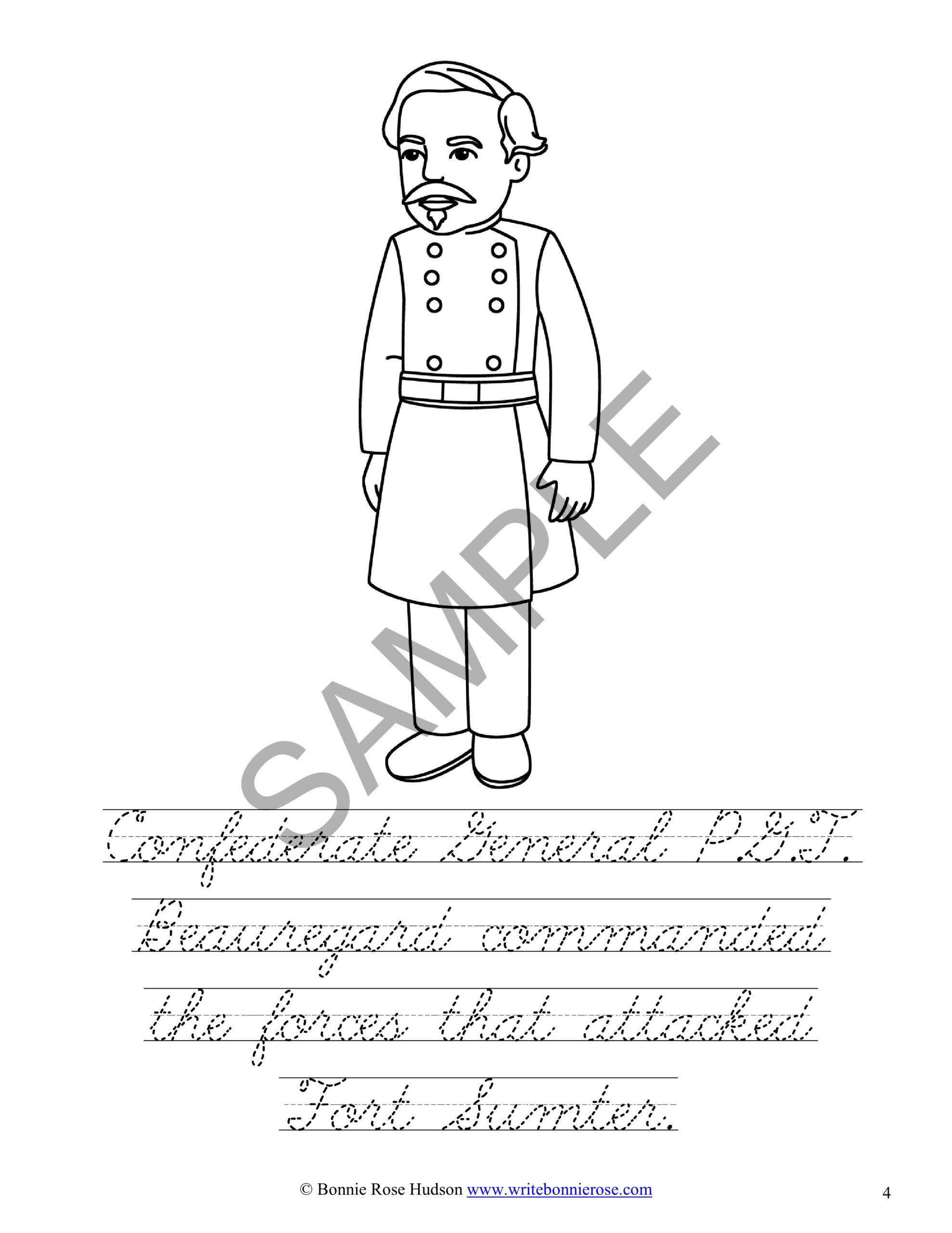 Leaders of the American Civil War Coloring Book-Level C | Made By Teachers