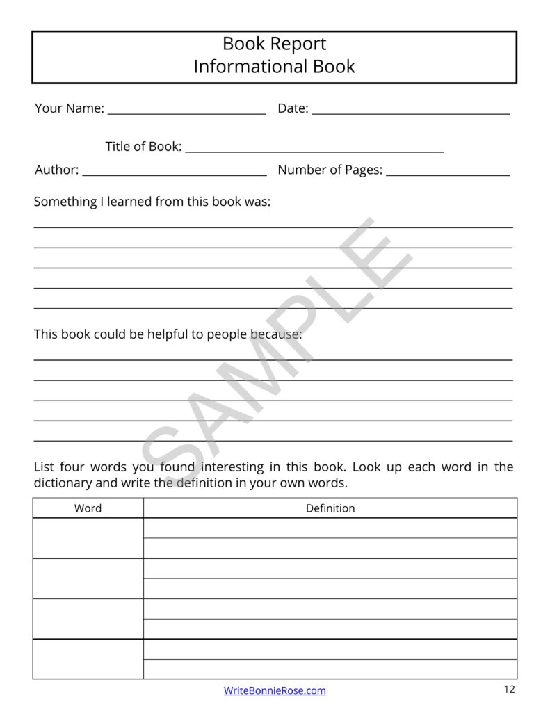 Book Report Forms | Made By Teachers