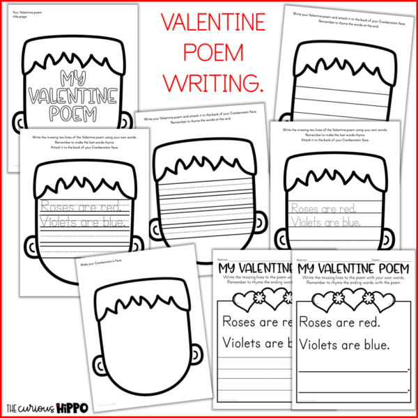 Crankenstein Valentine Writing and Craft Activities - Made By Teachers