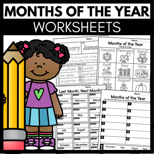  Months of the Year Printables - Kindergarten Morning Work 