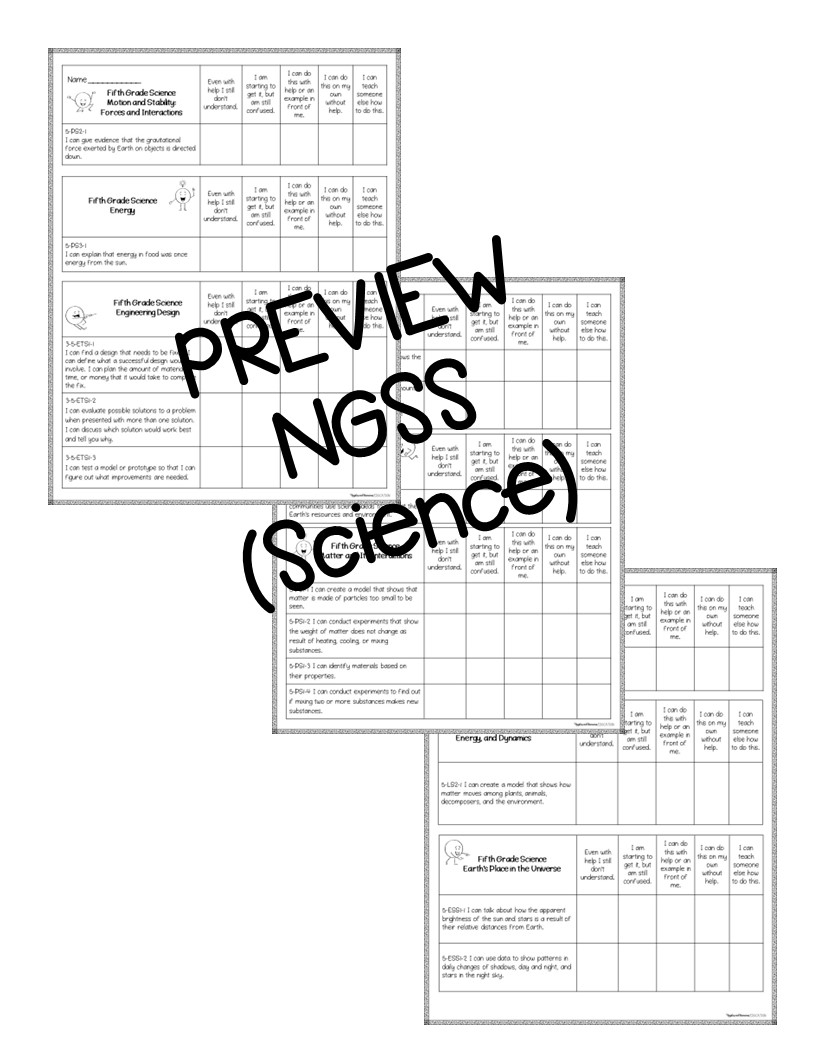 Fifth Grade Standards Checklist | Made By Teachers