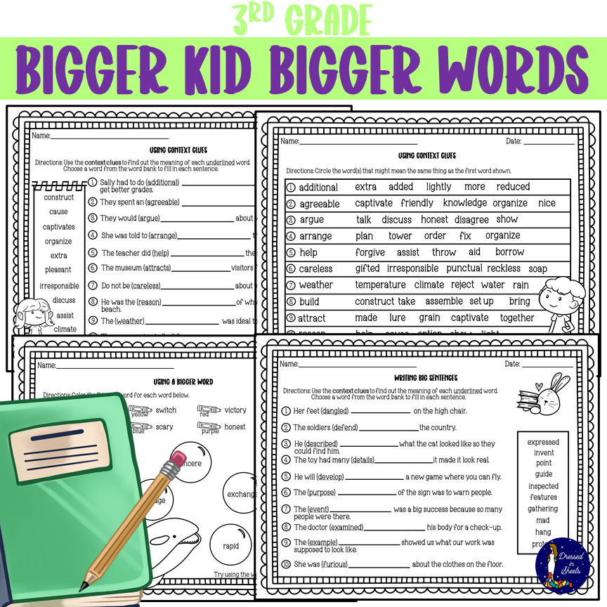 3rd Grade Bigger Kid Bigger Words
