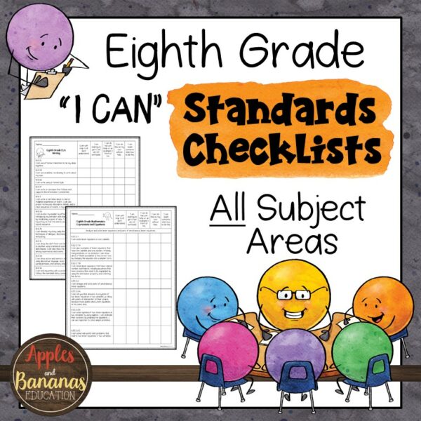 Eighth Grade Standards Checklist Made By Teachers
