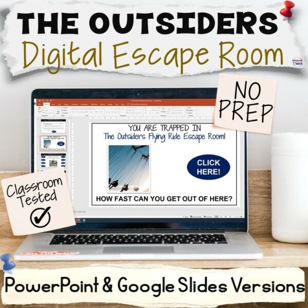 The Outsiders Escape Room PowerPoint and Google Slides Versions