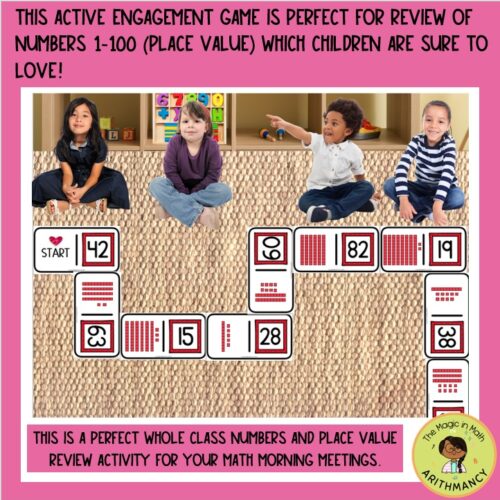 Place Value Dominoes Game Tens and Ones Numbers to 100 Math Center