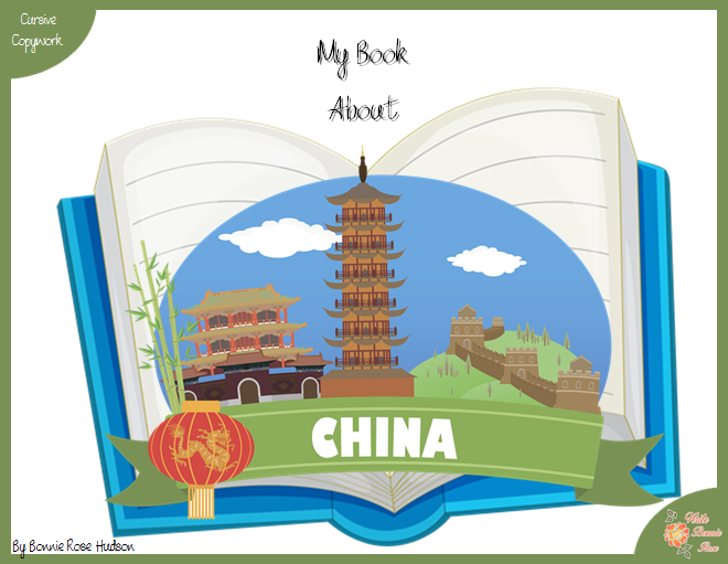 My Book About China with Cursive Copywork