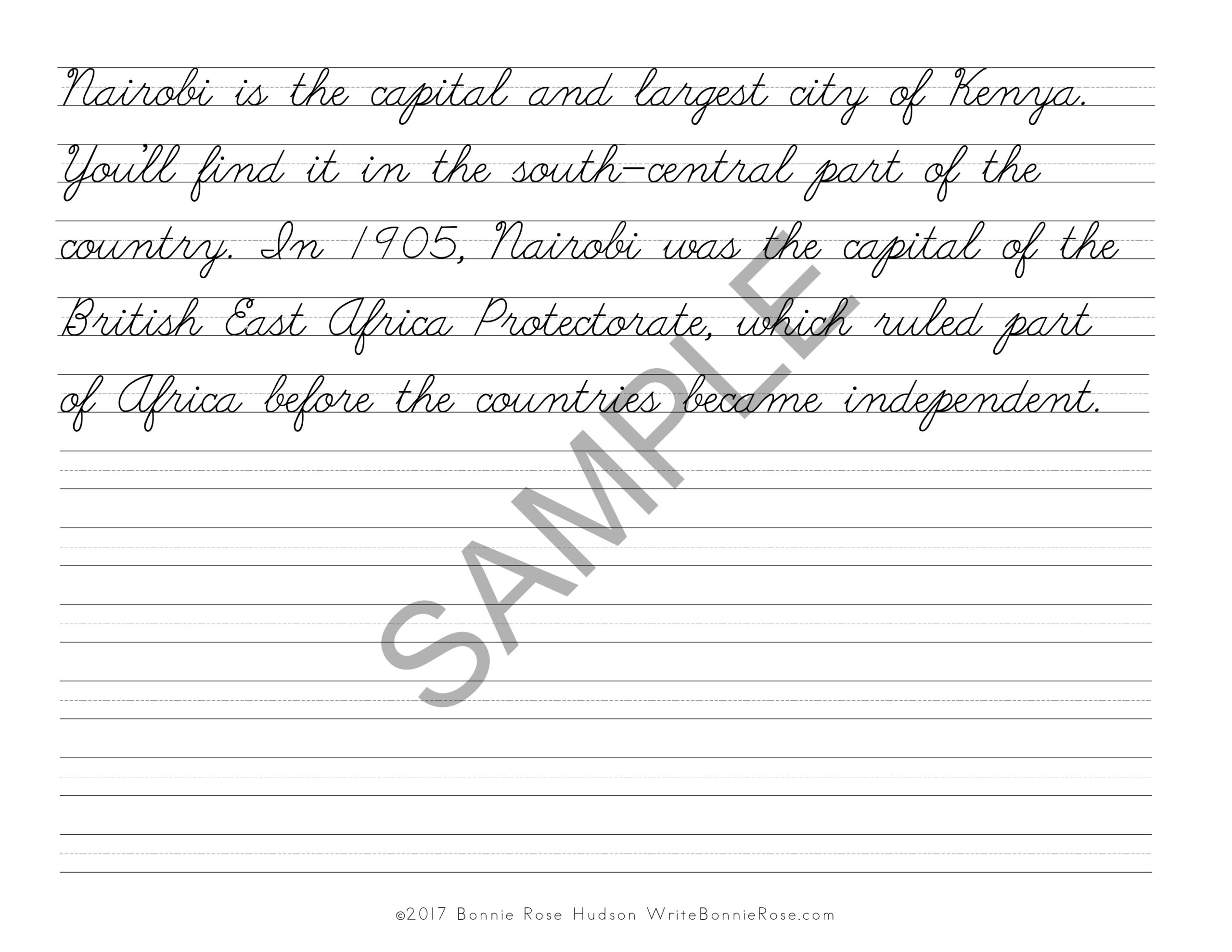 My Book About Kenya with Cursive Copywork | Made By Teachers