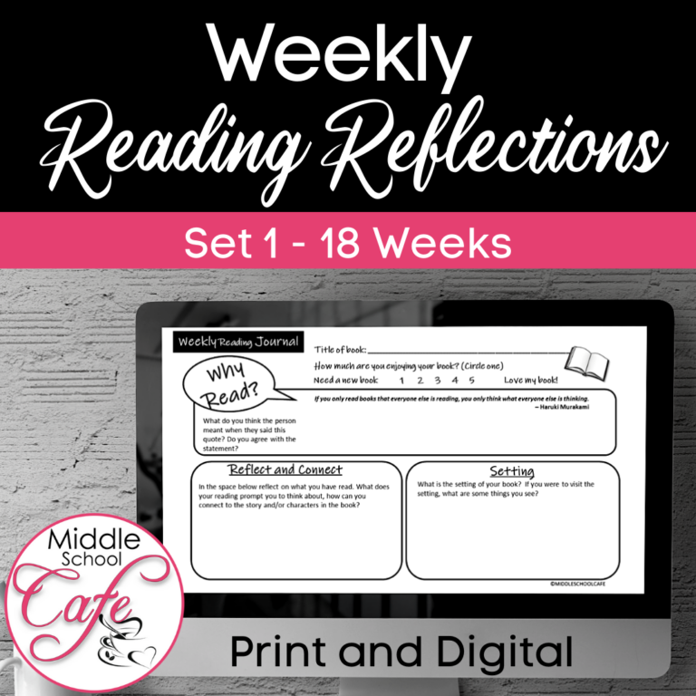 Weekly Reading Reflections | Reading Logs - Made By Teachers