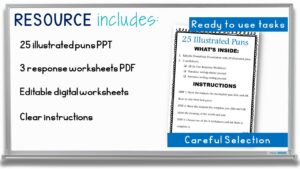 Fun Activities Bell Ringers - Illustrated Puns Morning Work | Made By ...