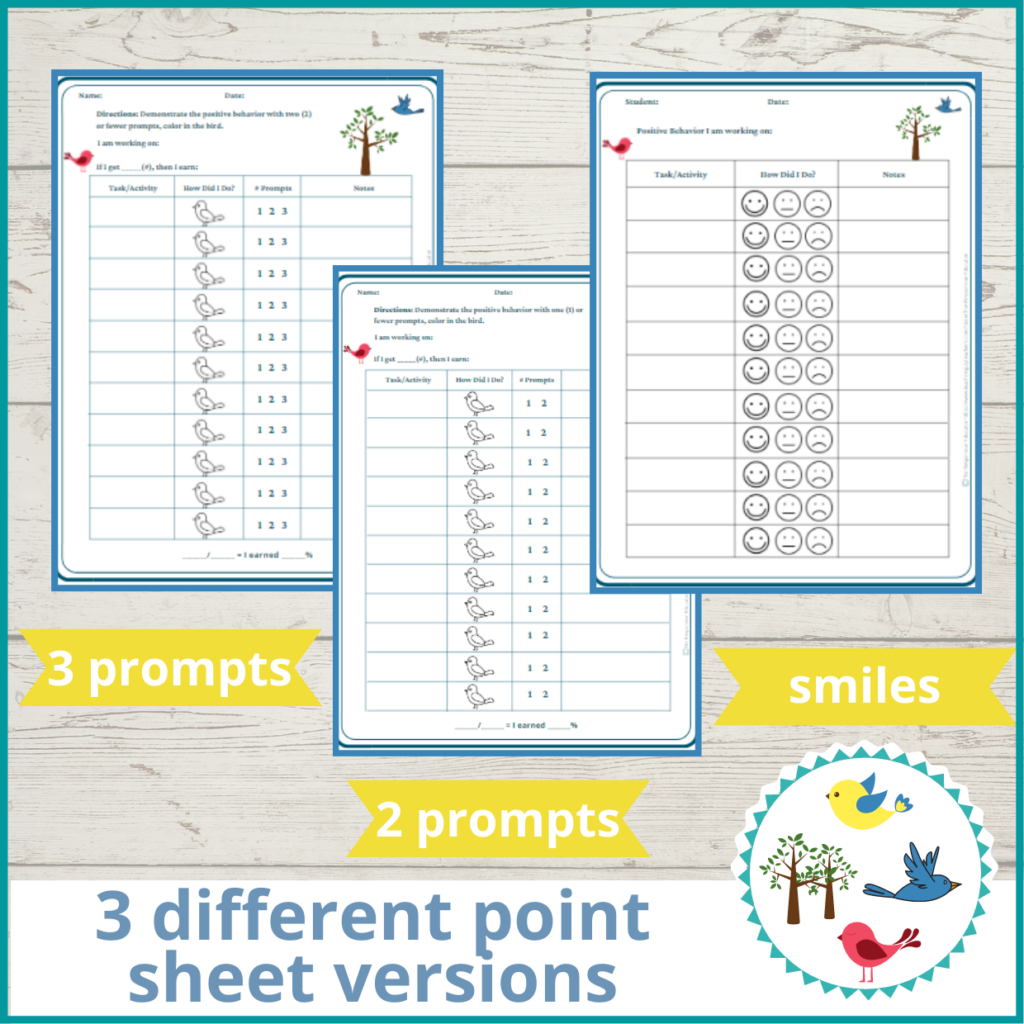 Point Sheet for Behavior- Birds | Made By Teachers