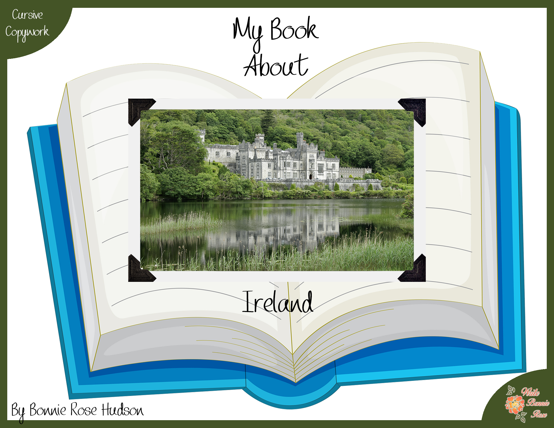 My Book About Ireland with Cursive Copywork