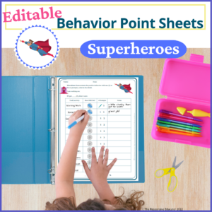 Point Sheet for Behavior- Superheroes