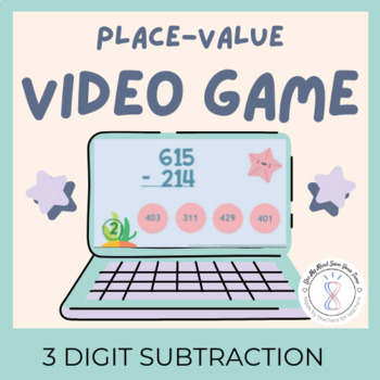 Math Fun Worksheets and Video Game for 3rd Grade Subtraction Distance Learning