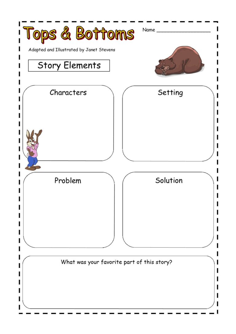 Tops & Bottoms Reading Comprehension Made By Teachers