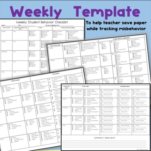 Student Behavior Checklist | Made By Teachers