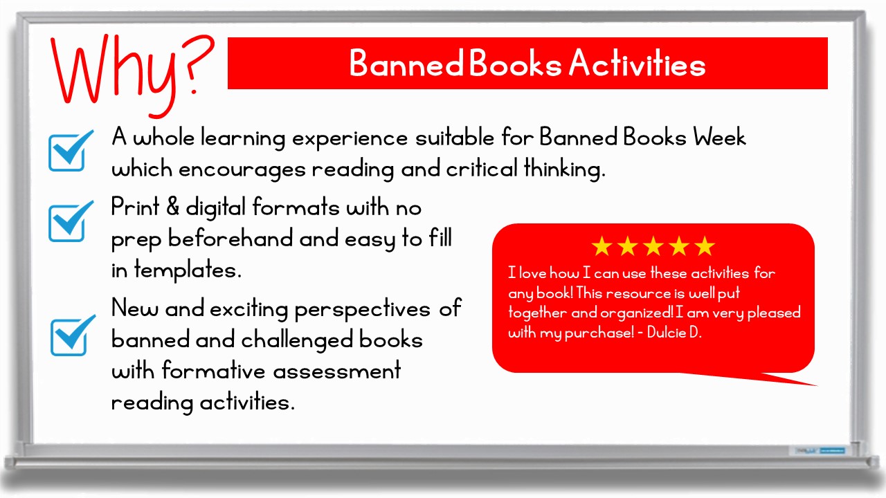 Banned Books Activities - Reading Project, Creative Worksheets | Made By  Teachers
