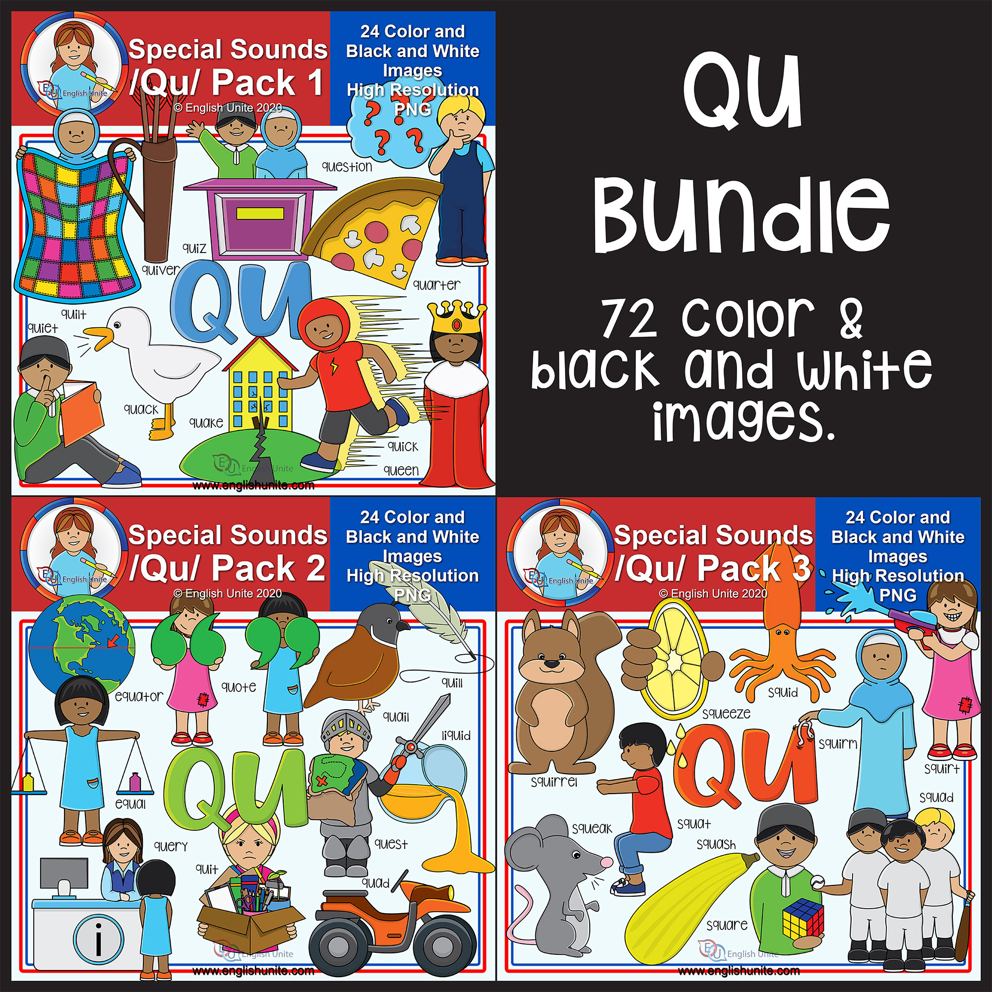 Clip Art Special Sounds Qu Bundle Made By Teachers