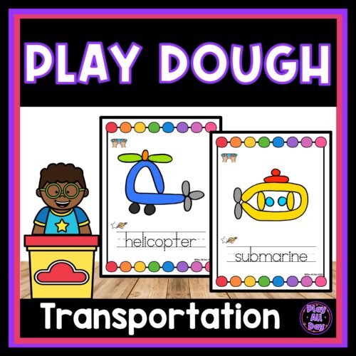 Transportation Play Dough Mats Cars Trains Boats Planes Activities