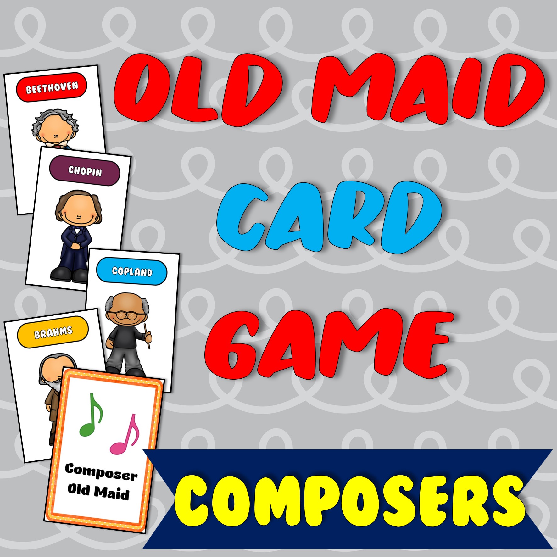Old Maid Music Composer Card Game Made By Teachers